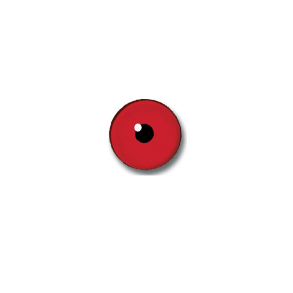 GLASS EYES- PIN POINT PUPIL -RED